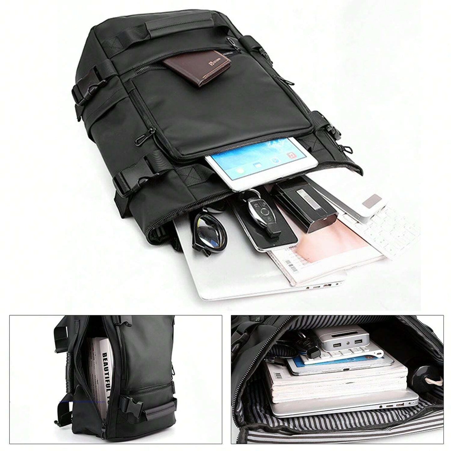 Sac à dos polyvalent et sécurisé pour le voyage et le travail-pc- unisexe