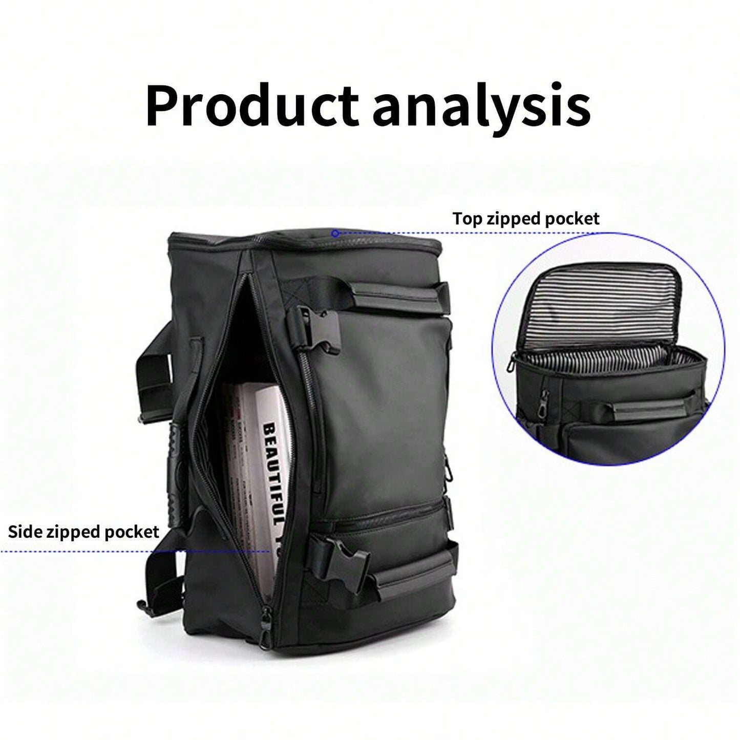 Sac à dos polyvalent et sécurisé pour le voyage et le travail-pc- unisexe