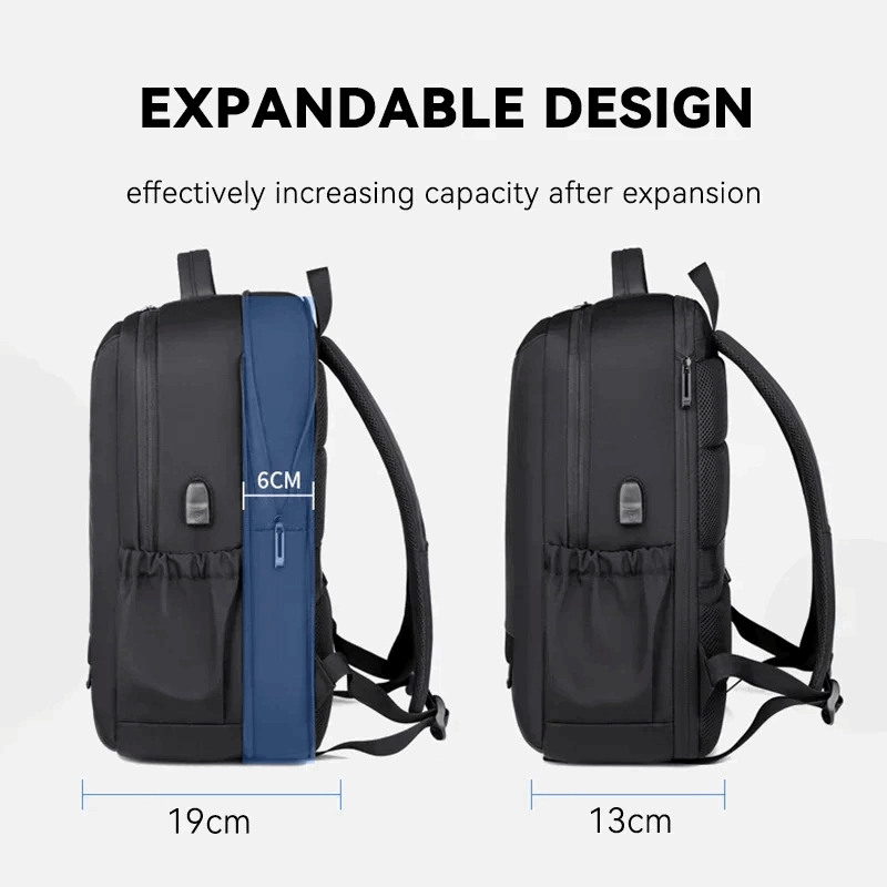 Sac à Dos PC Portable Classique avec Port USB – Voyage, Affaires et École