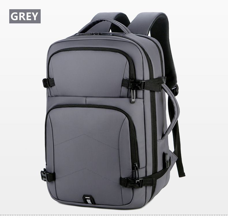 Grand sac à dos pour ordinateur portable 15,6 pouces unisexe, sac à dos d'affaires multifonction, imperméable avec port de charge USB intégré,