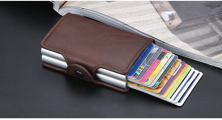 Portefeuille avec protection RFID contre le piratage pour cartes bancaires