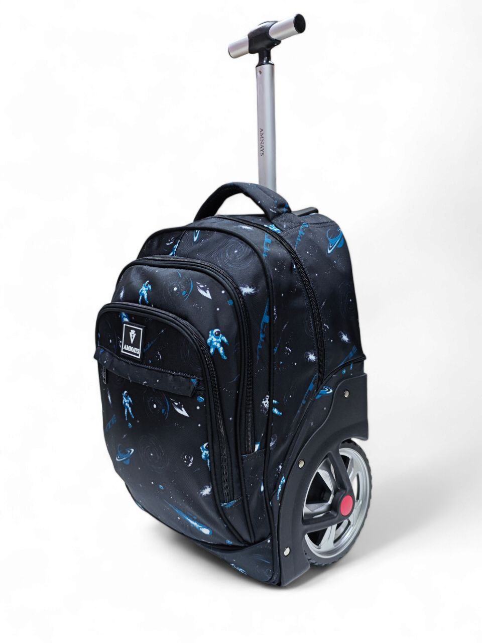 Cartable à roulettes pour enfant avec design espace vue de face
