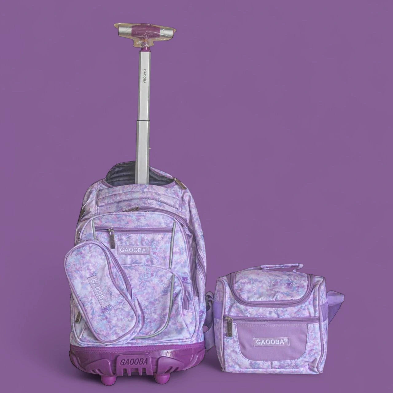 Cartable à roulettes avec poignée télescopique