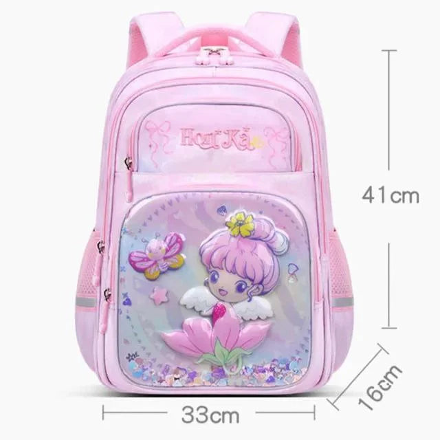 Vue latérale du sac à dos scolaire pour enfant