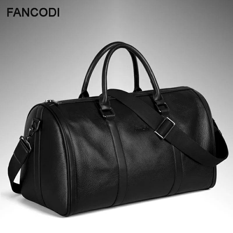 Sac de voyage mode pour hommes en cuir véritable Bagage & sac de voyage