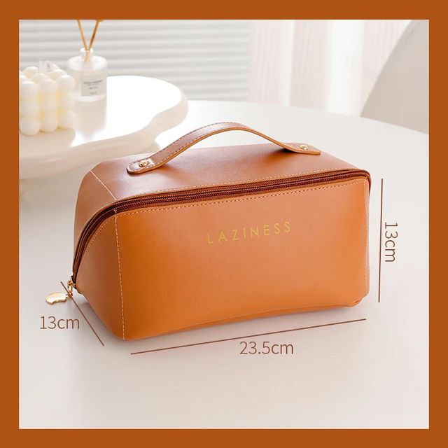 Trousse de maquillage de voyage avec grande ouverture pour femme