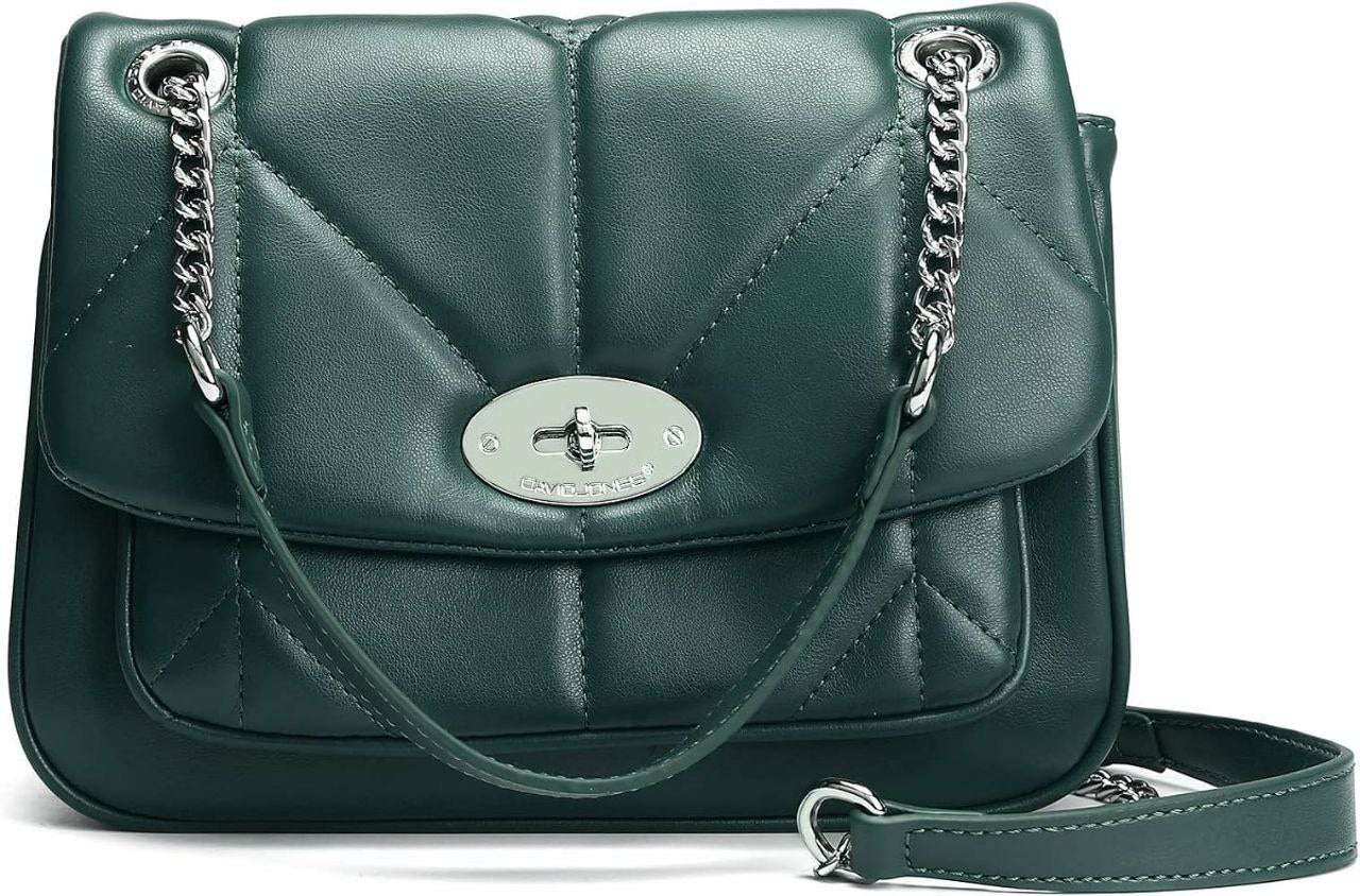 David Jones - Sac Bandoulière Matelassé Rabat Tourniquet Cuir PU Femme