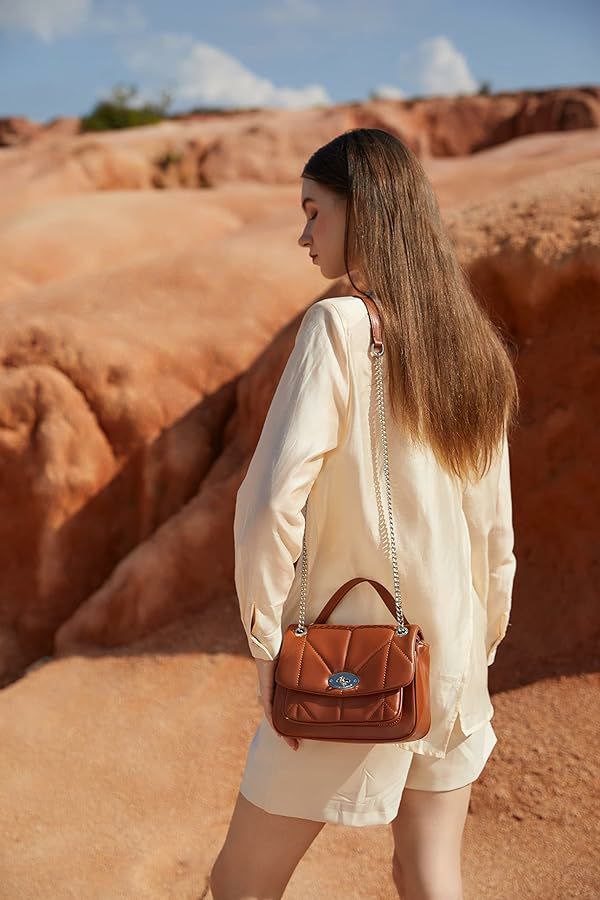 David Jones - Sac Bandoulière Matelassé Rabat Tourniquet Cuir PU Femme