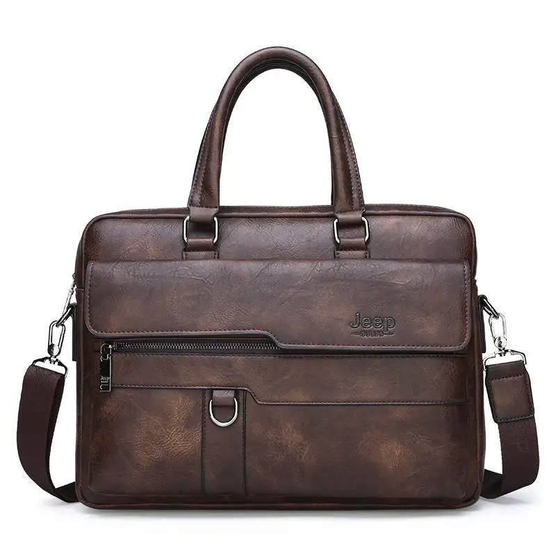 Sac en cuir marron élégant pour homme