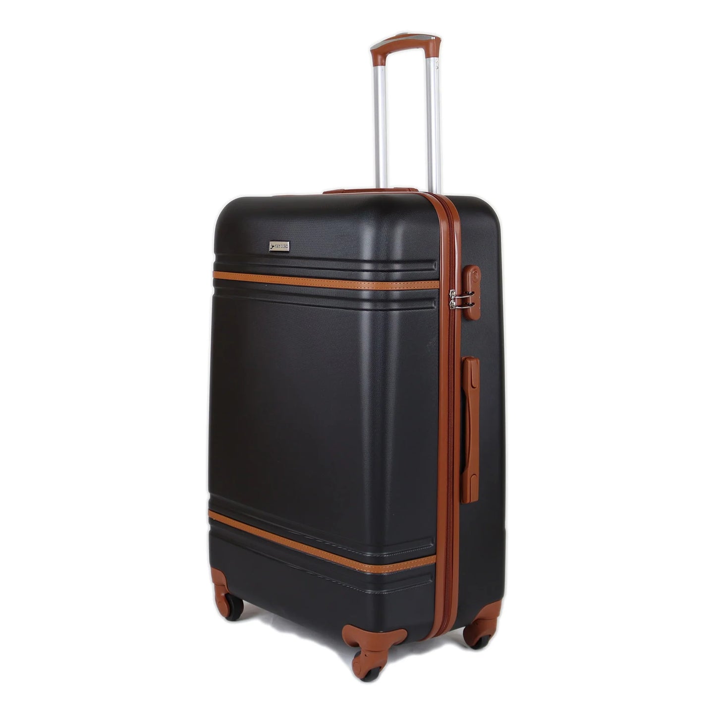 Vanity bag noir assorti au set de 4 valises.