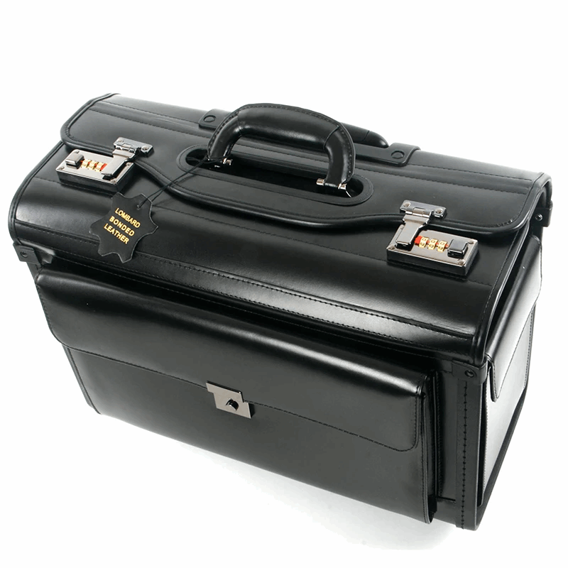 Valise rétro en cuir véritable à roulettes – Style pilote & hôtesse de l’air