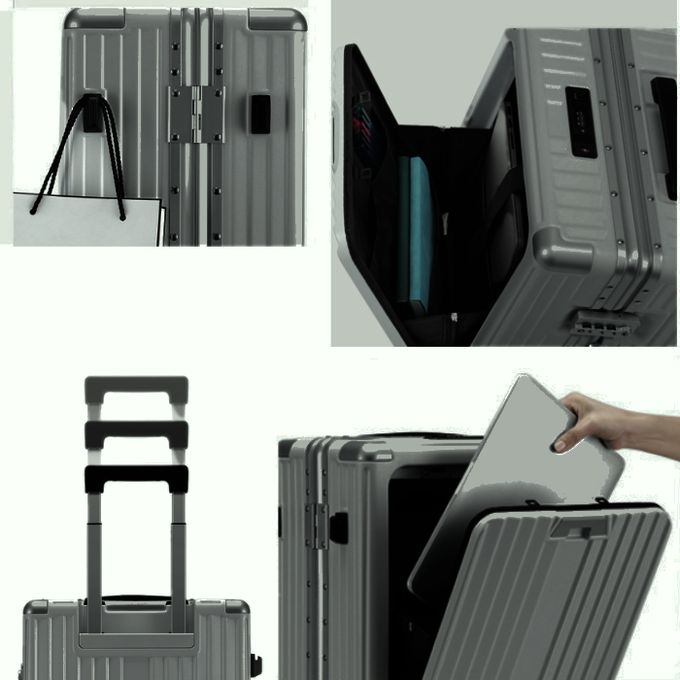 Valise Cabine Multifonction 3-en-1 – Port Gobelet, Compartiment PC et Port USB