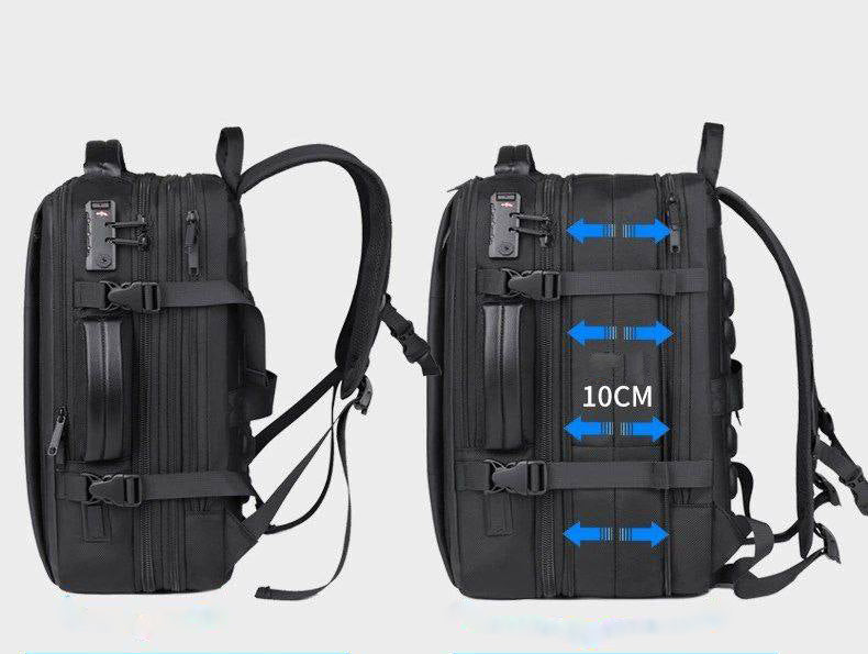 Sac à dos de voyage extensible 20-35L, sac de cabine imperméable pour ordinateur portable et randonnée