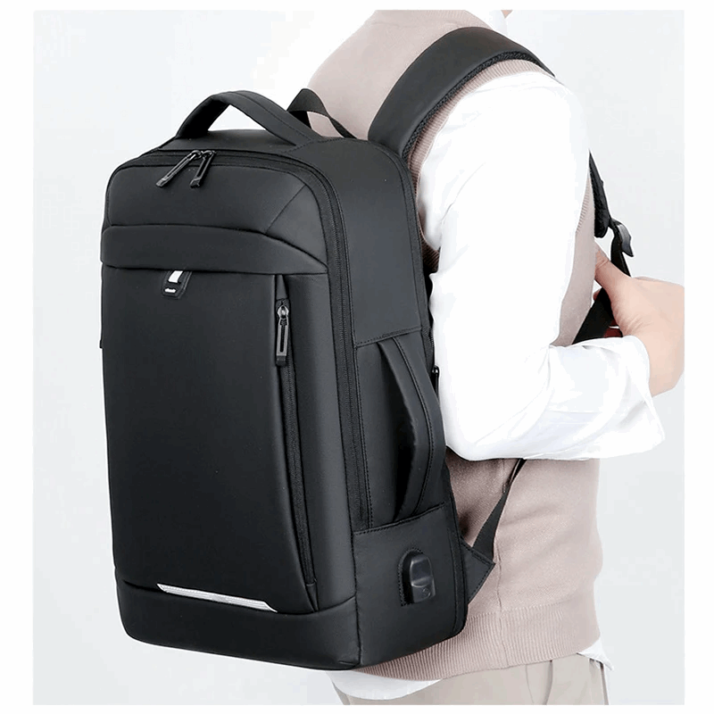 Sac à dos Crossten 40L grande capacité extensible, pour ordinateur portable 17 , avec port USB de recharge, imperméable, multifonction pour école et voyage, style suisse