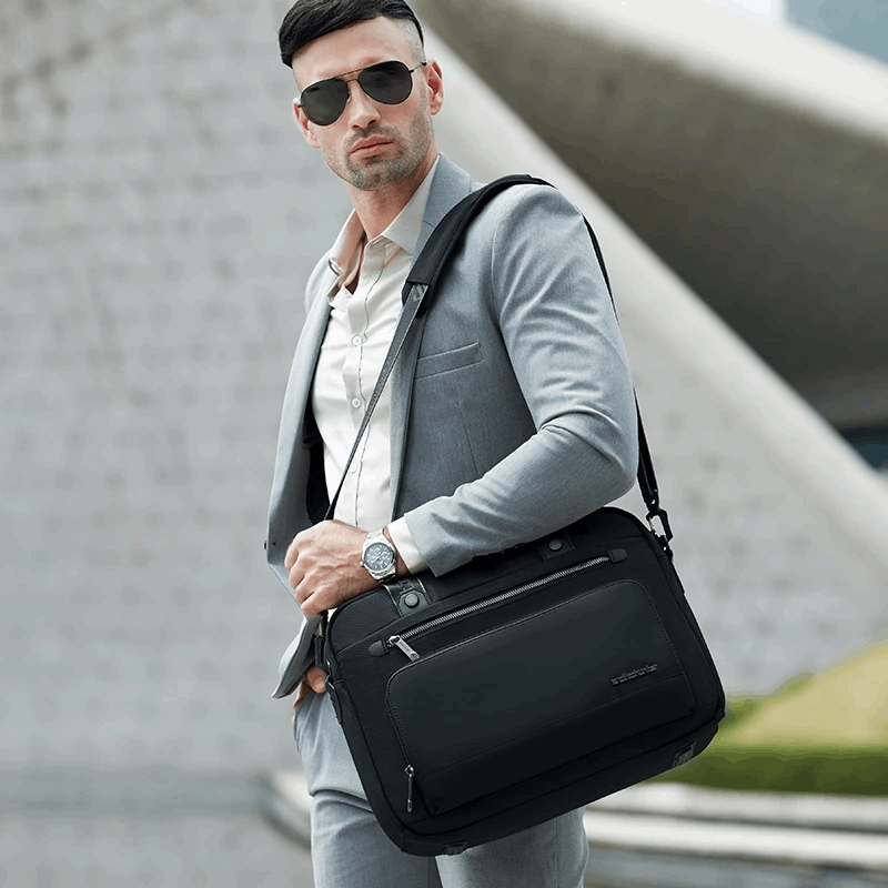 Arctic Hunter Office Business Sac à bandoulière Véritable mallette de direction Sac pour ordinateur portable de luxe