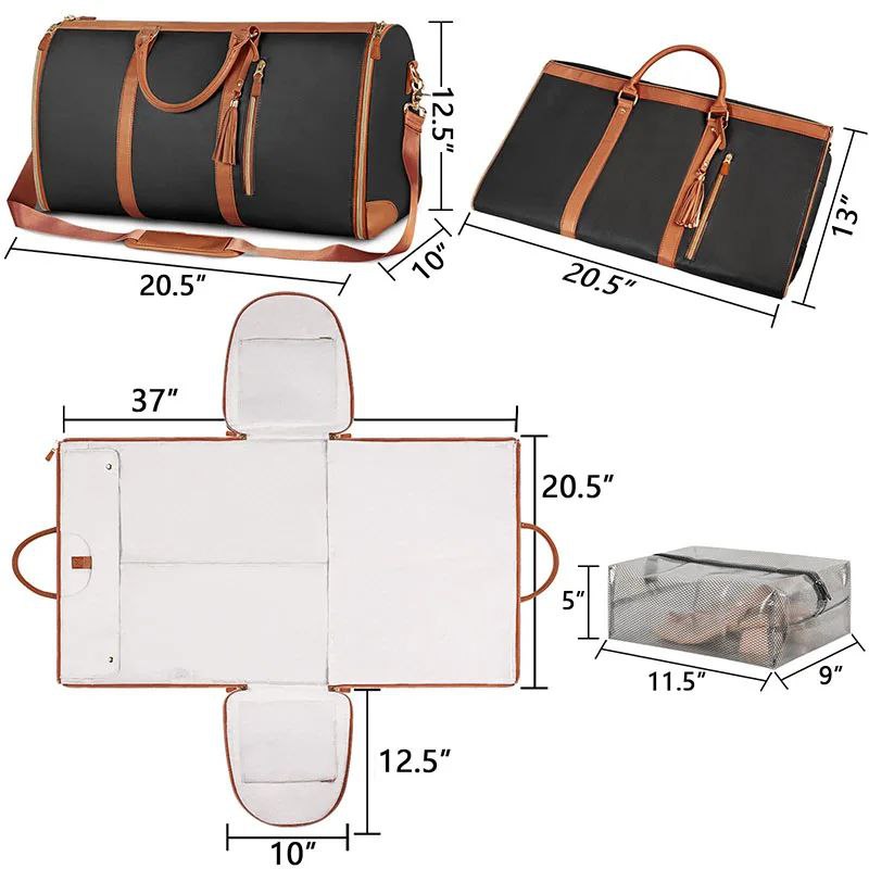 Sac De Vêtement Pour Voyage, Sac À Vêtement À Main, 3 En 1