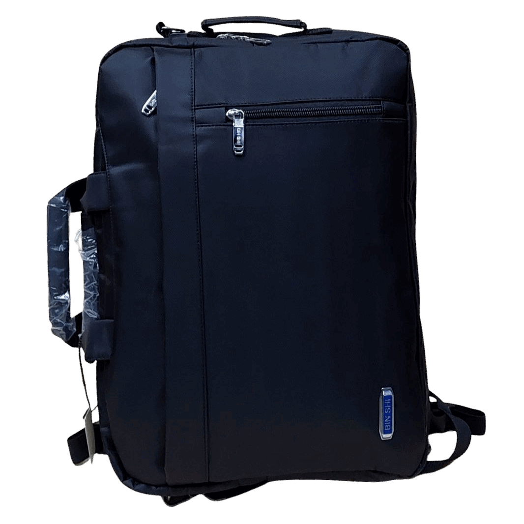 Cartable 2 en 1 Homme Femme – Sac à Dos & Sacoche Laptop Ordinateur Portable Noir