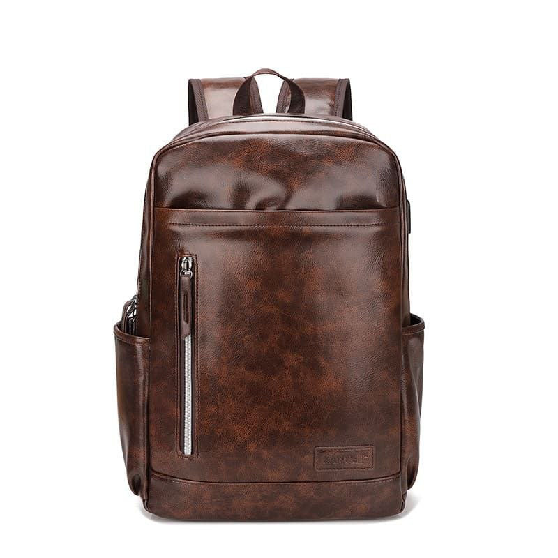 Poche antivol cachée à l’arrière du sac à dos en simili cuir pour sécurité renforcée