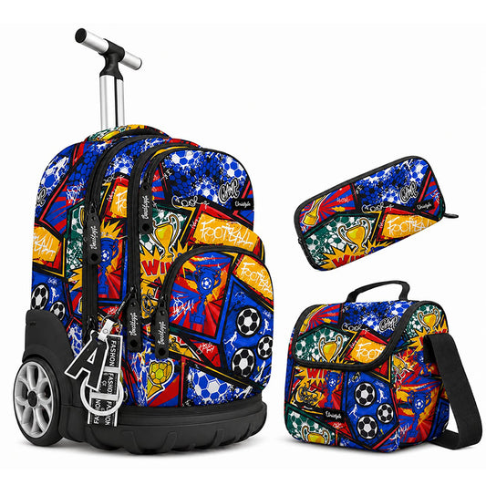Pack Rentrée Scolaire 3 Pièces – Trolley 18’’ + Trousse + Sac à Goûter