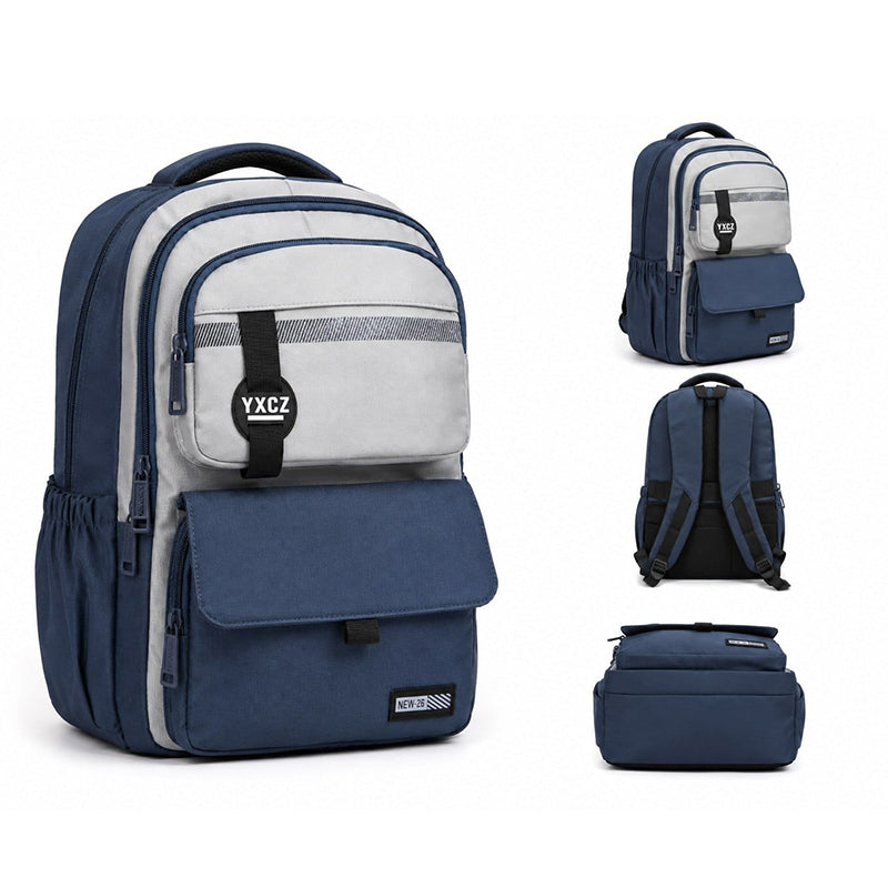 Cartable Scolaire Collège Ado - Sac à Dos Étanche avec Compartiment Ordinateur 15,6" - Sac École Garçon Fille Confortable et Résistant
