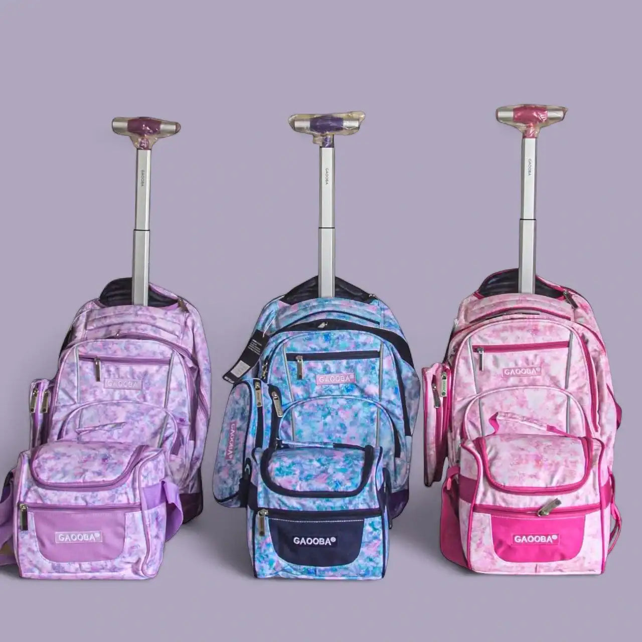 Cartable à roulettes pour enfant, vue de face