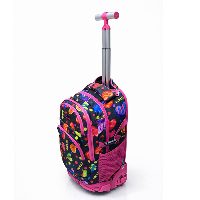 Cartable trolley enfant grande capacité avec plusieurs compartiments