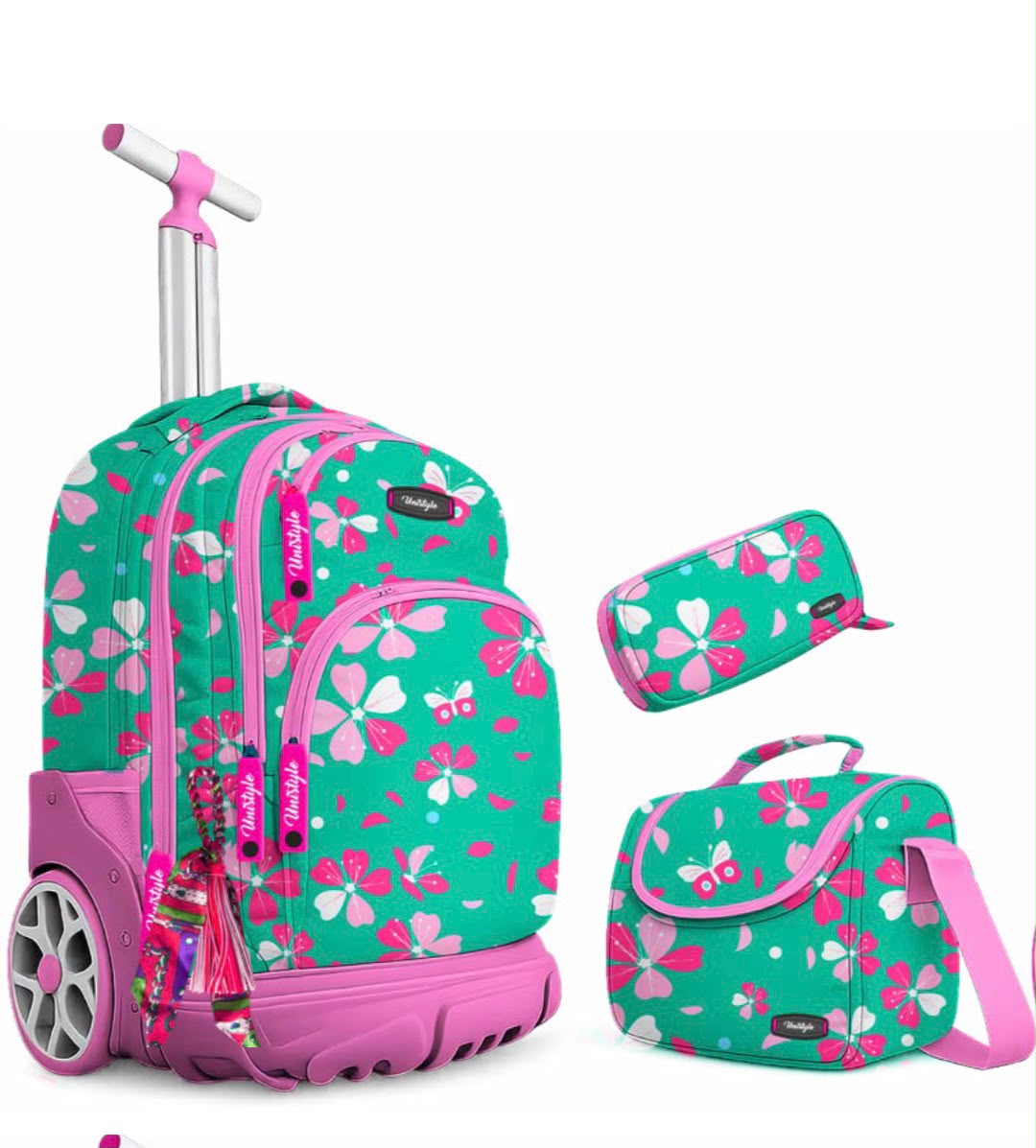 Pack cartable scolaire 3 en 1 avec trousse et sac à goûter