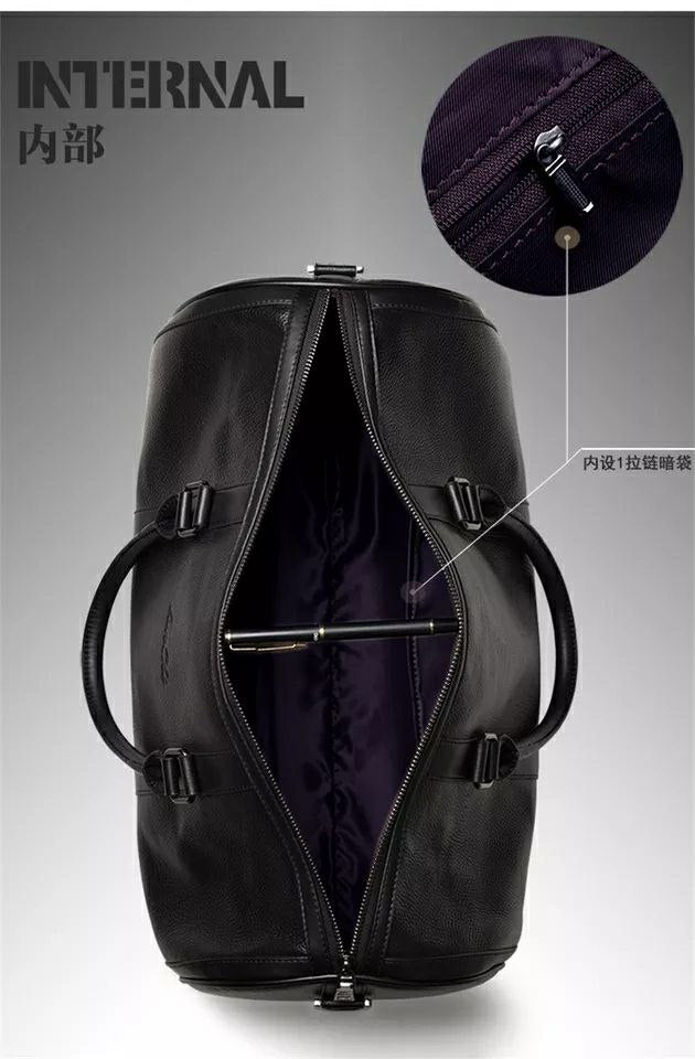 Sac de voyage mode pour hommes en cuir véritable Bagage & sac de voyage