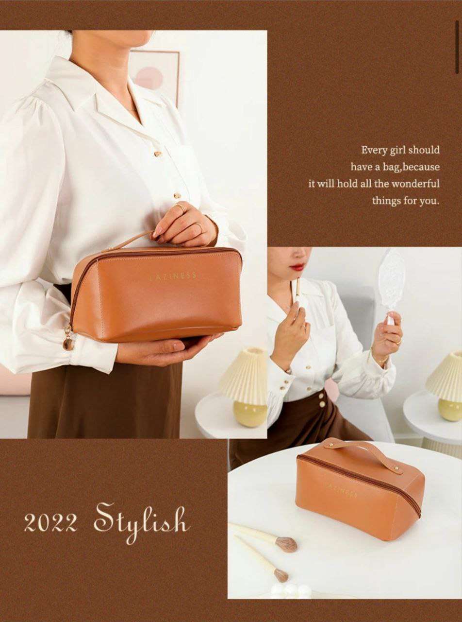Trousse de maquillage de voyage avec grande ouverture pour femme