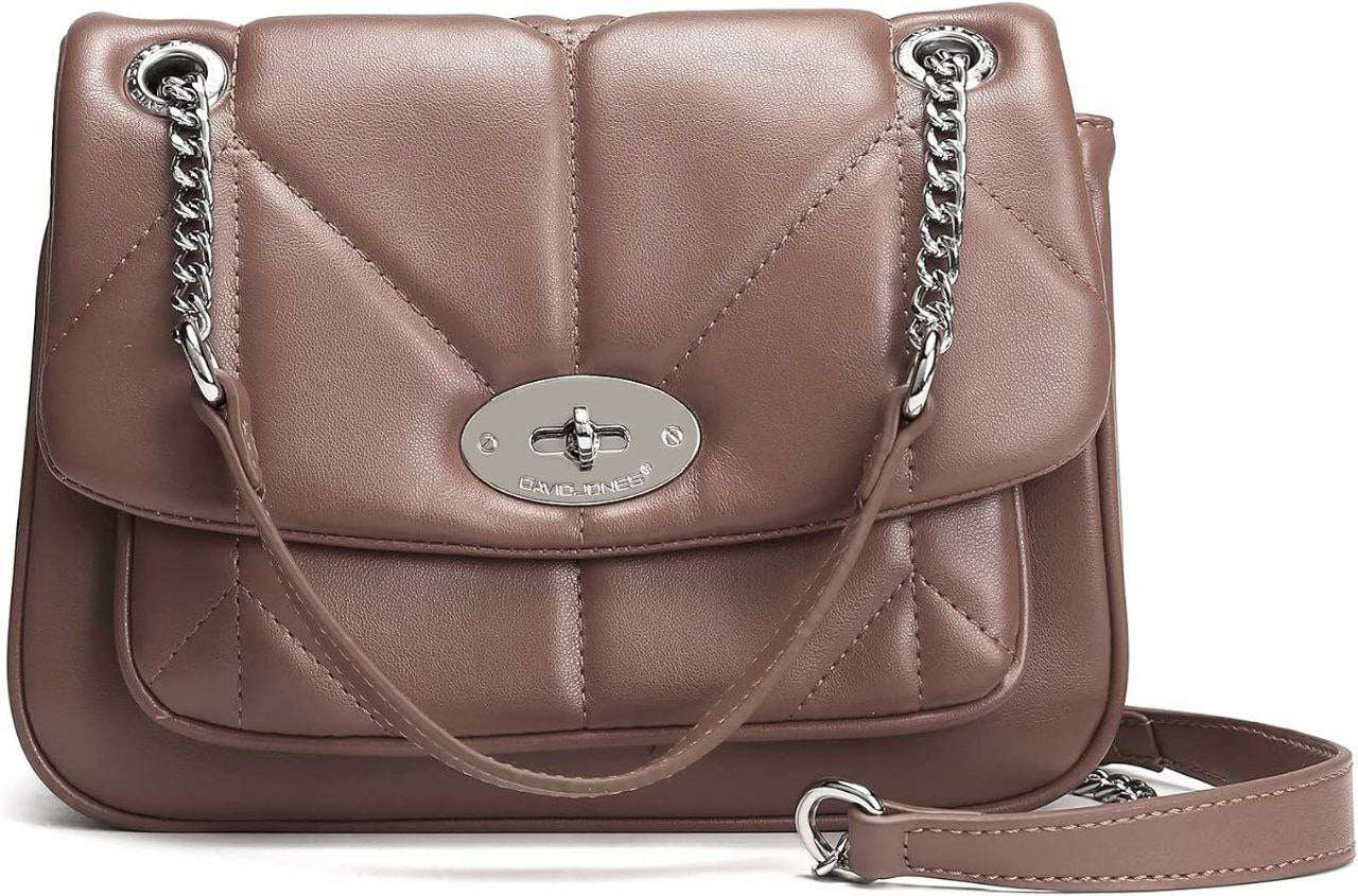 David Jones - Sac Bandoulière Matelassé Rabat Tourniquet Cuir PU Femme
