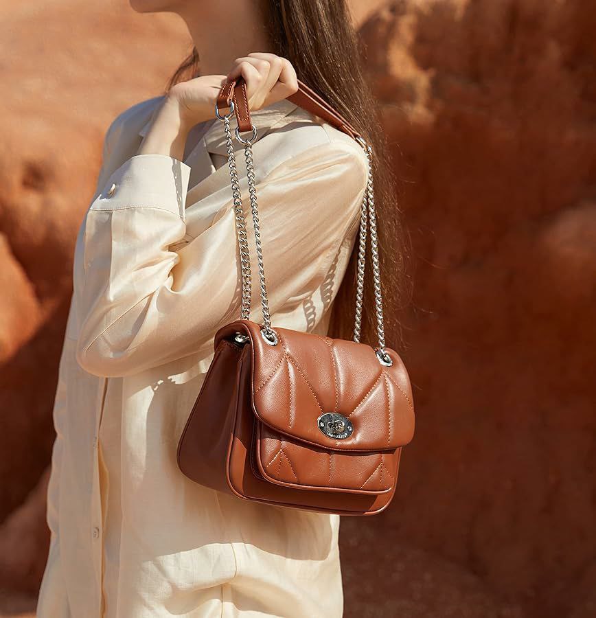 David Jones - Sac Bandoulière Matelassé Rabat Tourniquet Cuir PU Femme