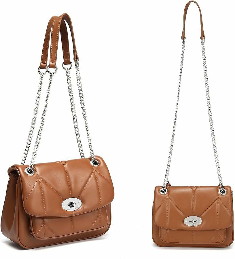David Jones - Sac Bandoulière Matelassé Rabat Tourniquet Cuir PU Femme