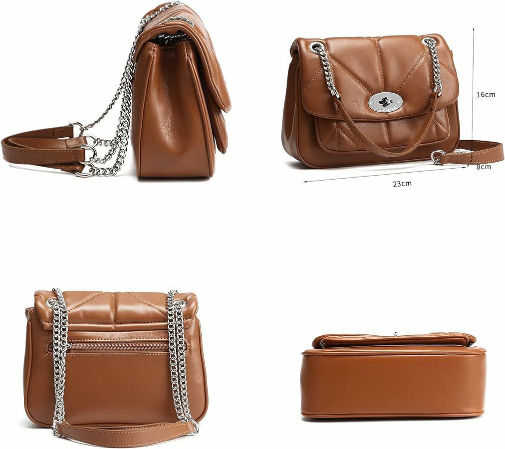 David Jones - Sac Bandoulière Matelassé Rabat Tourniquet Cuir PU Femme