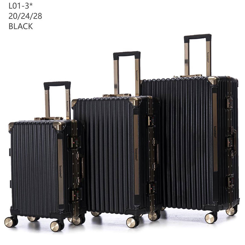 Set de Valises Rigides 3 Pièces (20/24/28 pouces) – Cadre Aluminium, Serrure TSA, 4 Roues 360° | 6 Couleurs