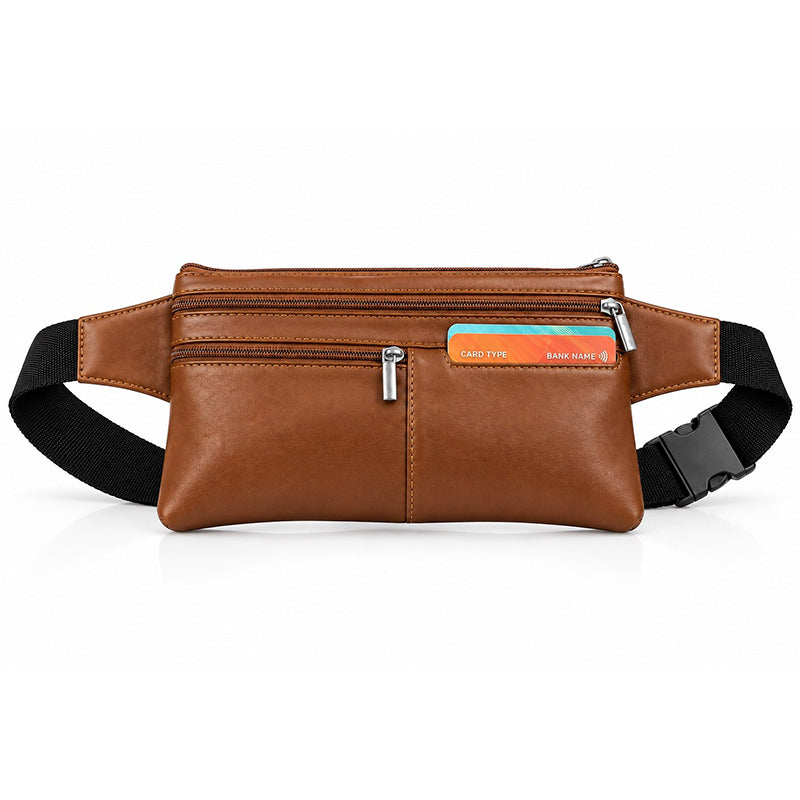 Sac Banane Homme en Cuir Véritable – Sacoche Ceinture Élégante et Pratique