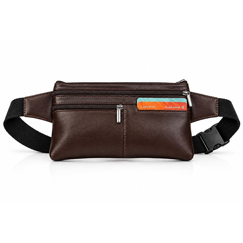 Sac Banane Homme en Cuir Véritable – Sacoche Ceinture Élégante et Pratique