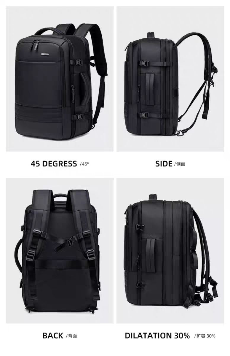 Sac à Dos de Voyage Extensible 32-44L avec Compartiment PC 15.6" – Imperméable et Multifonction