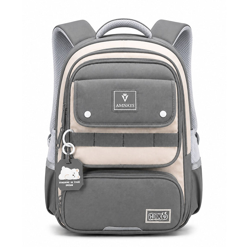 Cartable Scolaire Garçon Vert & Beige – Sac à Dos Primaire 2ème, 3ème, 4ème Année | AMNAYS
