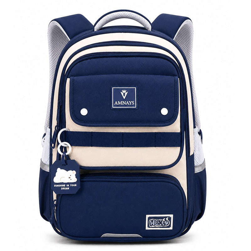 Cartable Scolaire Garçon Vert & Beige – Sac à Dos Primaire 2ème, 3ème, 4ème Année | AMNAYS