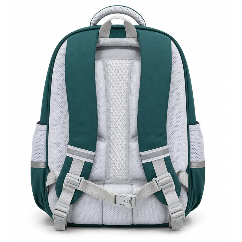 Cartable Scolaire Garçon Vert & Beige – Sac à Dos Primaire 2ème, 3ème, 4ème Année | AMNAYS