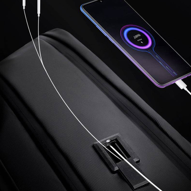 Sac à dos professionnel noir au design moderne pour le travail et les voyages