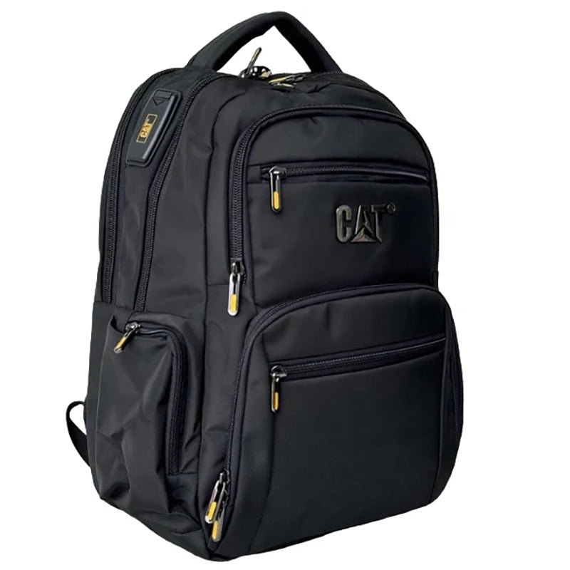Sac à dos Caterpillar CAT noir vue de côté – multi-compartiments