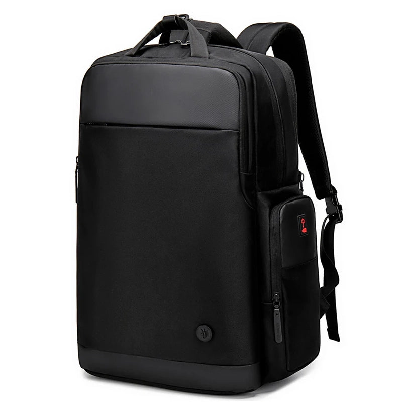 Sac à dos extensible 38L noir antivol pour PC 17.3 pouces vue face design moderne
