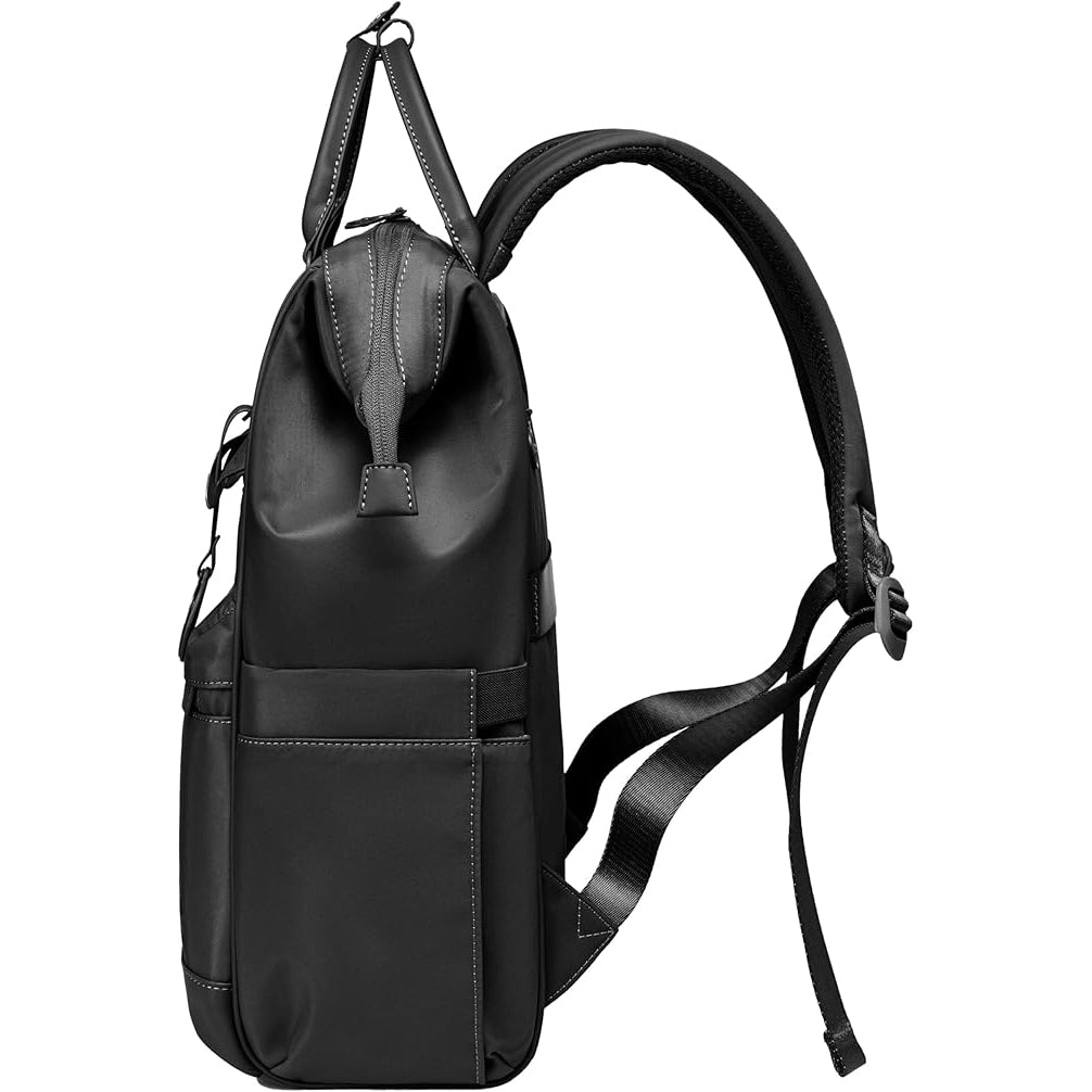 Poignées supérieures rigides sac à dos femme noir Urban Edge Couture