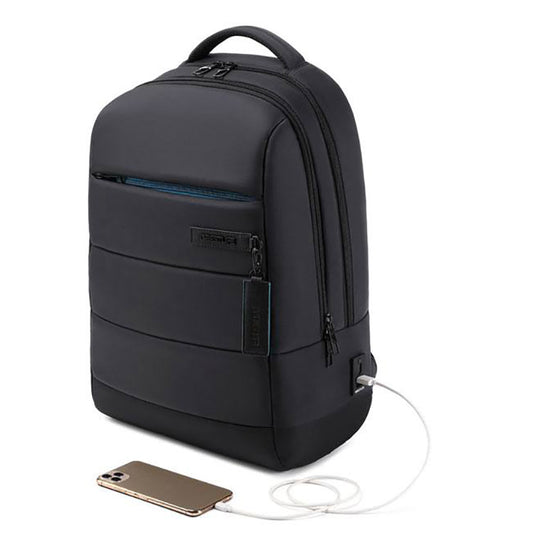 Sac à dos laptop 15.6 pouces noir avec port USB