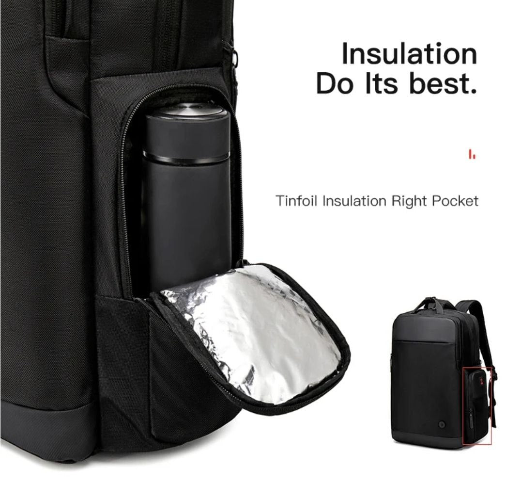 Sac à dos multifonction avec plusieurs compartiments et poche latérale imperméable