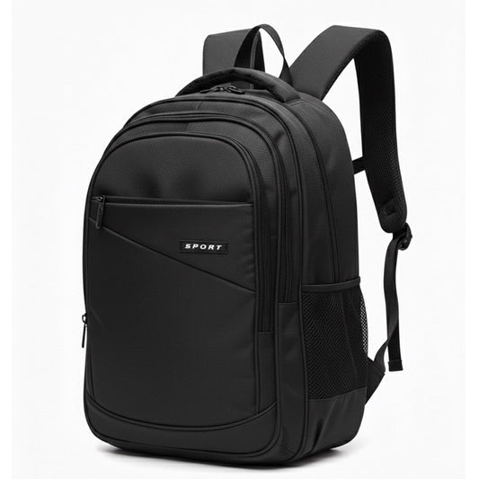 1️⃣ Sac à dos sport noir grande capacité 47 cm vue arrière porté