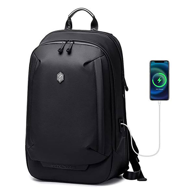 Sac à dos de voyage noir avec compartiment PC 15,6 pouces