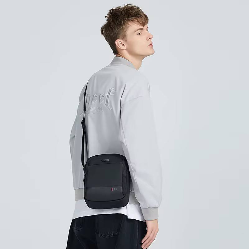 Sac bandoulière unisexe avec poche arrière antivol invisible