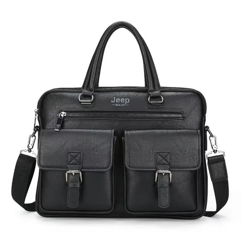 Sac business en cuir JEEP Buluo pour ordinateur portable